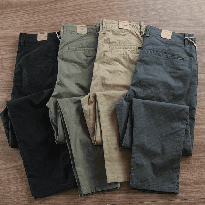 (COMPRE 1 LEVE 4) - Calça Reta Masculina em Sarja